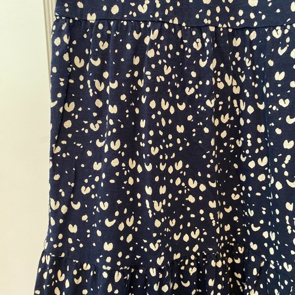 GAP Navy Blue White Speckled Tiered Cotton/Modal Summer Dress Womens XL - Picture 5 of 8